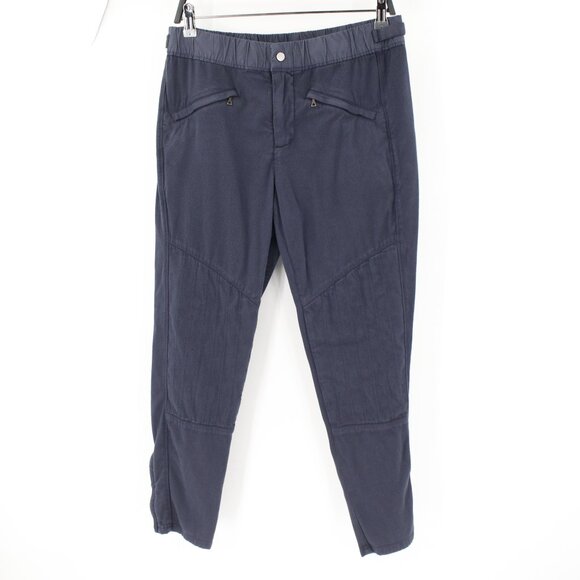 James Perse Pants Womens 28 Easy Biker Ankle Zip Cropped Made in USA pockets - Picture 1 of 11